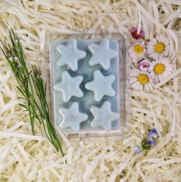 Fleur de verre Écrin de Senteurs Fleur de Verre avec étoiles de cire parfumées aux notes fruitées et miellées