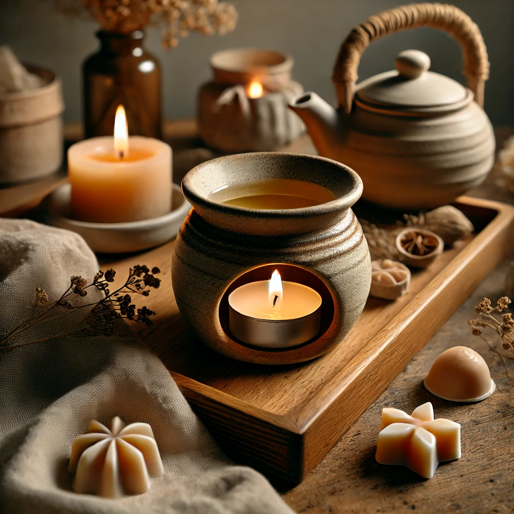 Sélection de brûleurs, bougies et fondants parfumés en promotion, pour créer une ambiance douce et chaleureuse
